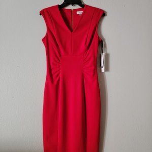Red Sleeveless Calvin Klein Dress